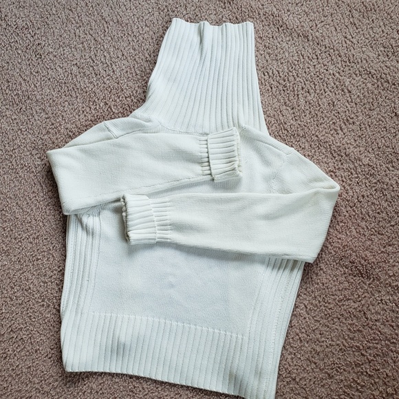 Womens White Knitted Large Button Cardigan Ellemenno - Picture 15 of 16